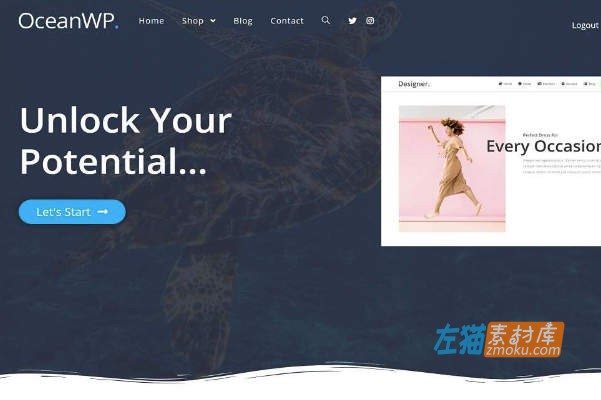 WordPress_OceanWP商城中文主题v3.4.3_WooCommerce支持_中文汉化+插件_解锁无限制