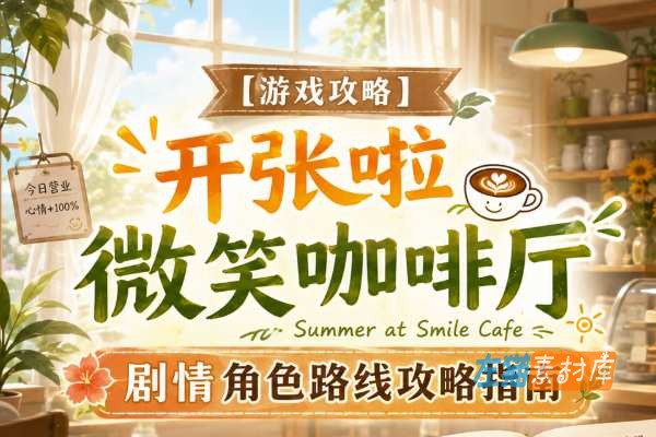 游戏攻略 – 开张啦 微笑咖啡厅（Summer at Smile Café）：赚钱、角色路线与卡关排查