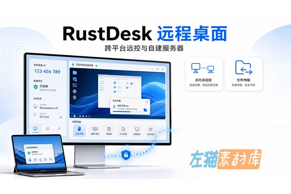 [远程桌面] RustDesk – 跨平台远程控制、文件传输与自建服务器