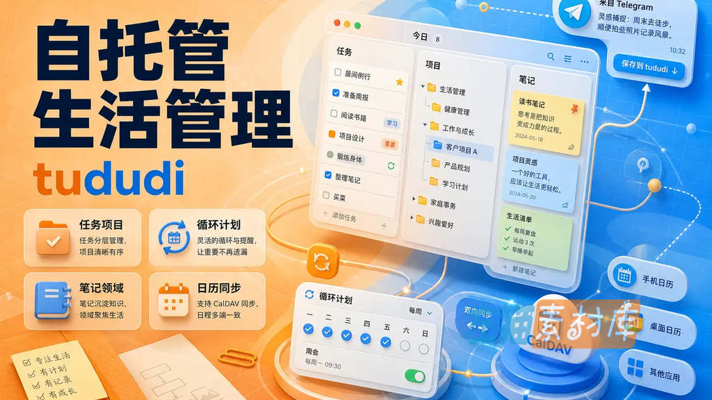tududi 任务、项目、笔记与日历界面